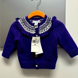 NWT Ralph Lauren Baby purple cardigan sweater 6mo